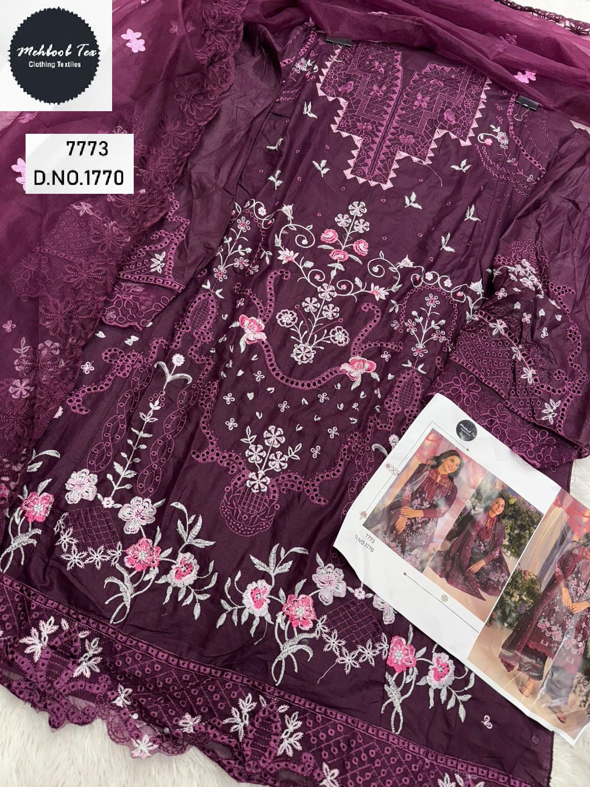 1770 Mehboob Tex Embroidery Pakistani Salwar Suits
