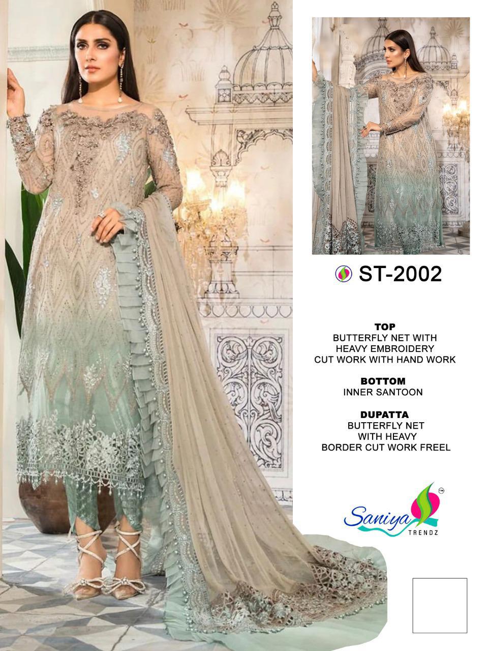 2002 Saniya Trendz Pakistani Salwar Suits