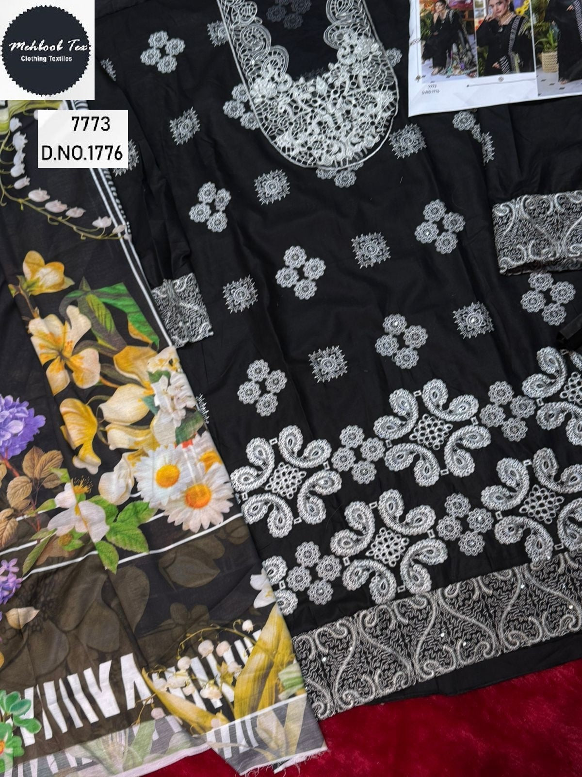 1776 Mehboob Tex Embroidery Pakistani Salwar Suits