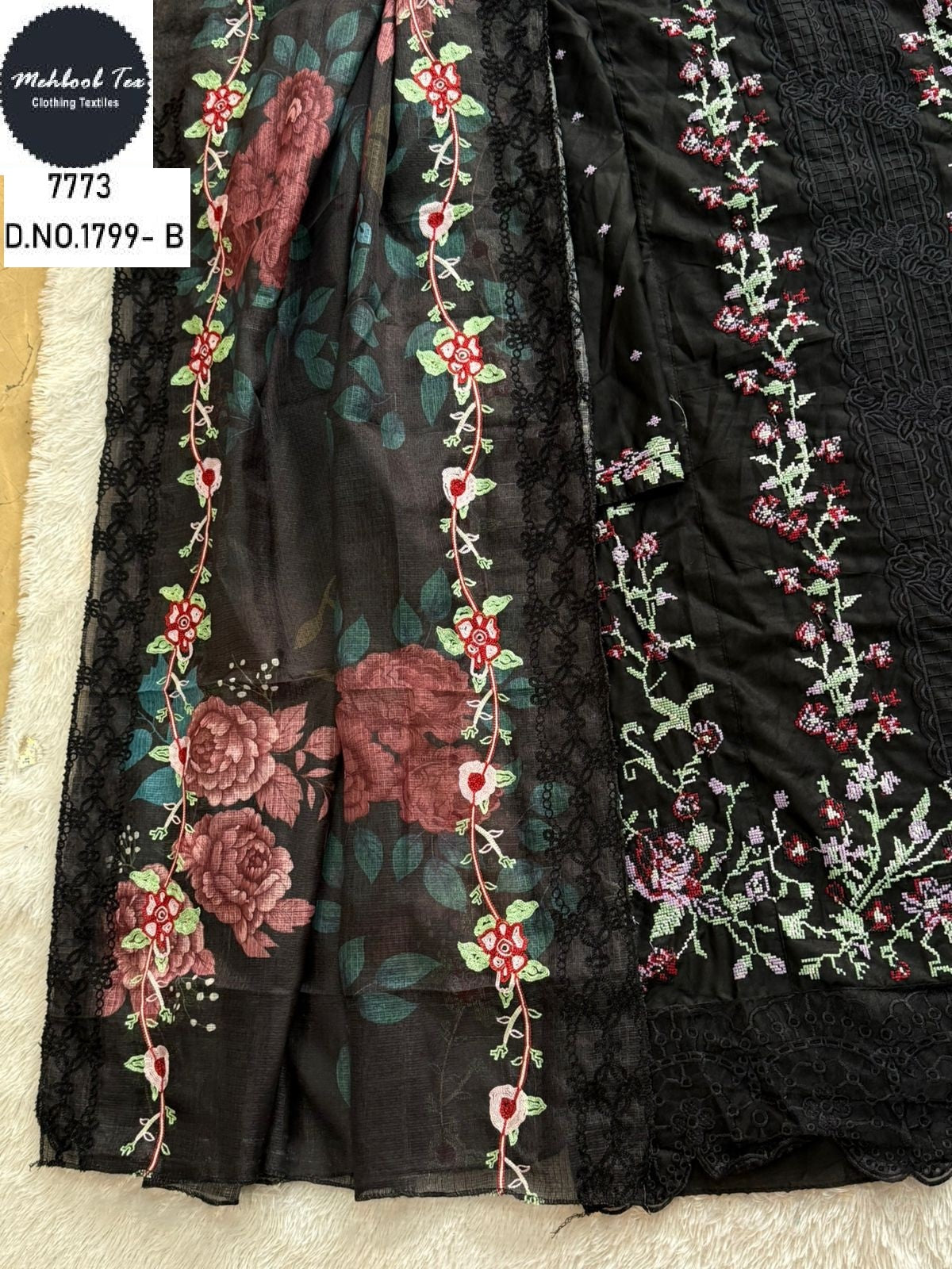 1799-B Mehboob Tex Embroidery Pakistani Salwar Suits