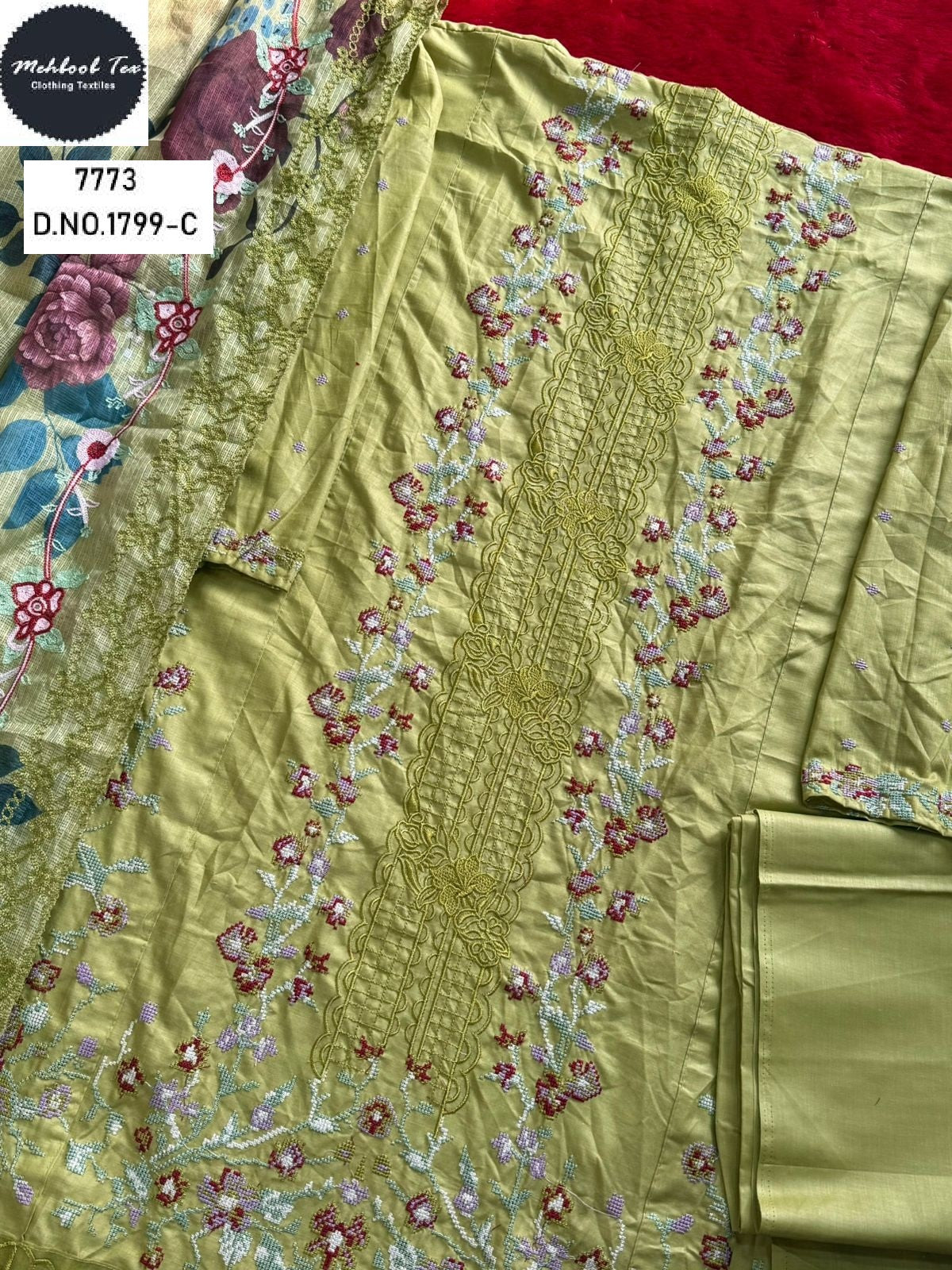 1799-C Mehboob Tex Embroidery Pakistani Salwar Suits