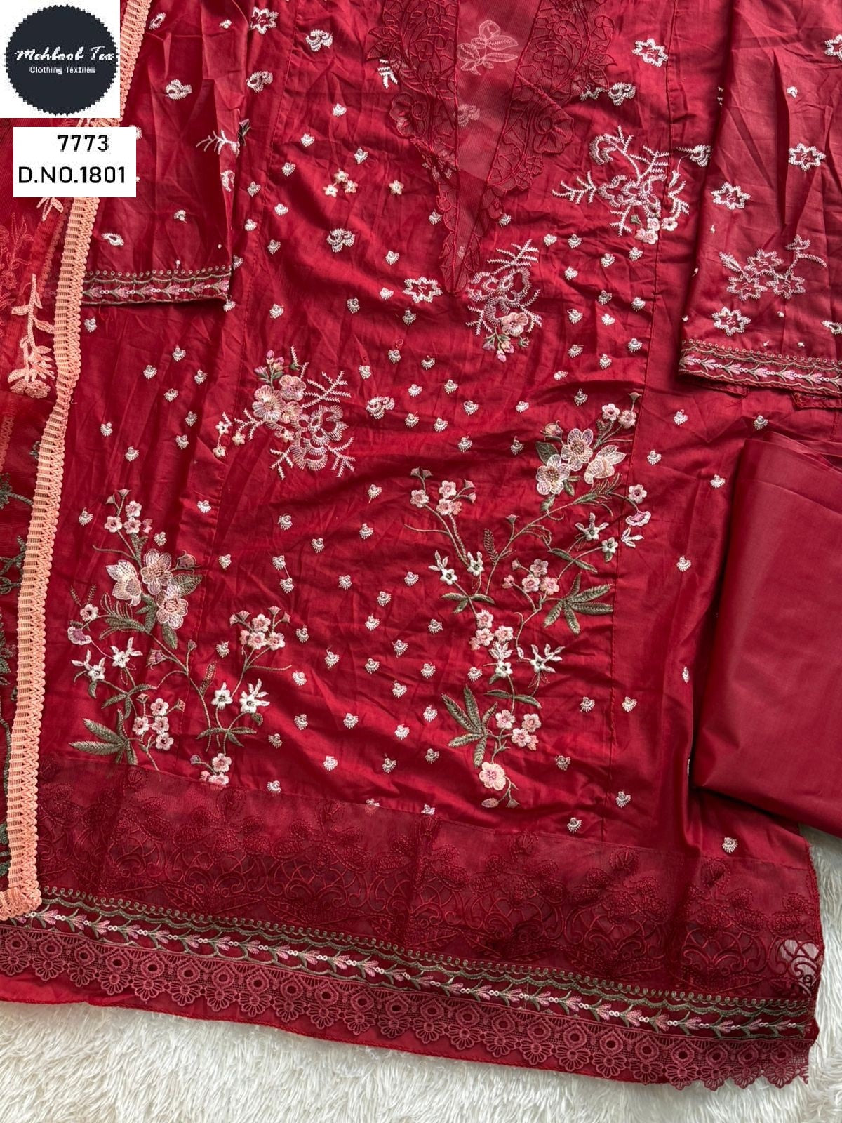 1801 Mehboob Tex Embroidery Pakistani Salwar Suits