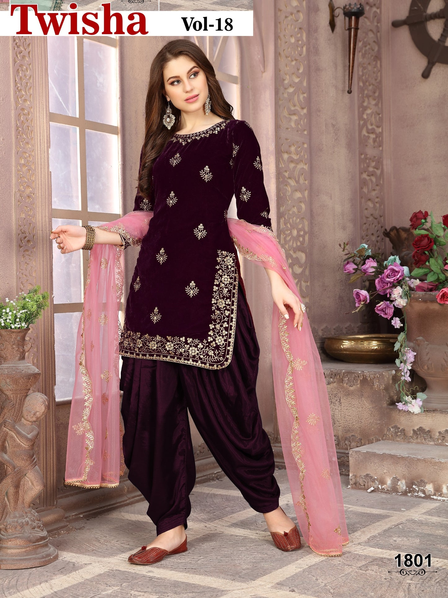 1801 Vol 18 Twisha Velvet Pakistani Salwar Suits
