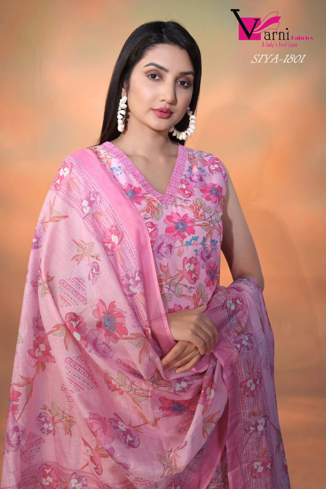 1801 Zeeya Siya Varni Fabrics Cambric Readymade Suits