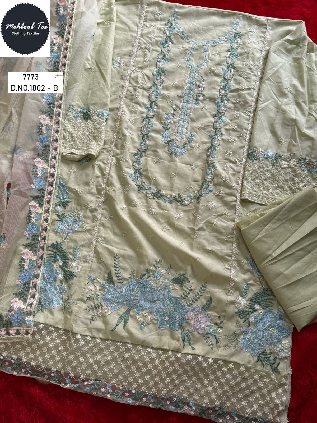 1802-B Mehboob Tex Embroidery Pakistani Salwar Suits