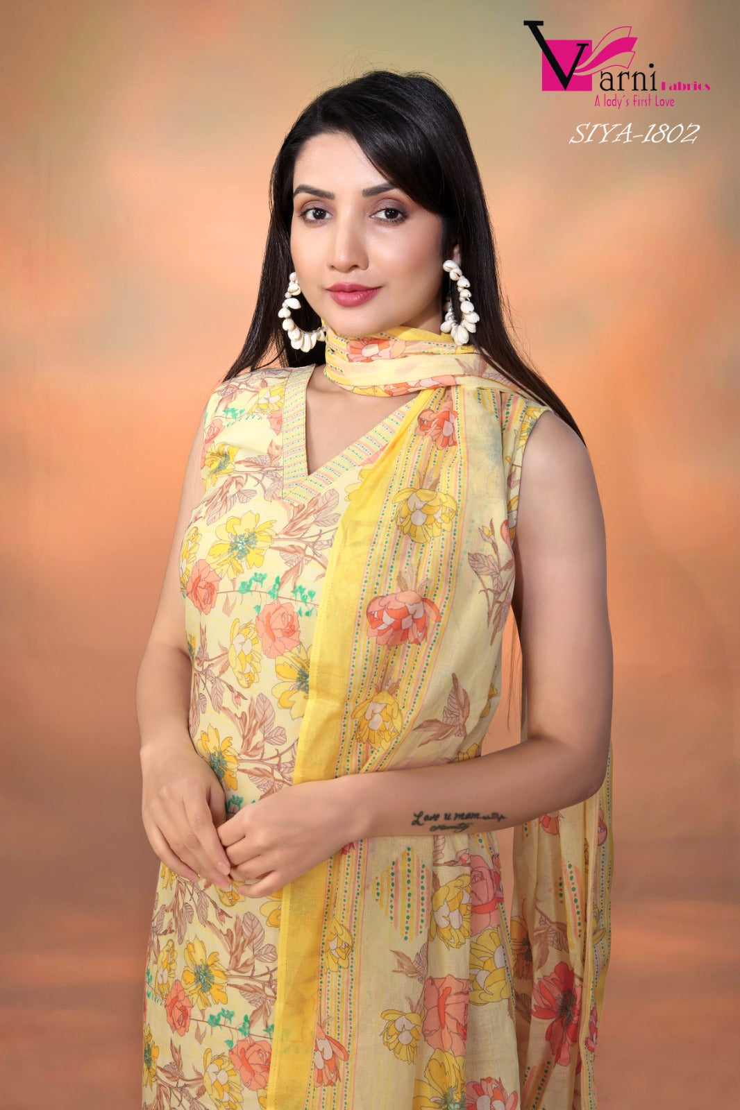 1802 Zeeya Siya Varni Fabrics Cambric Readymade Suits