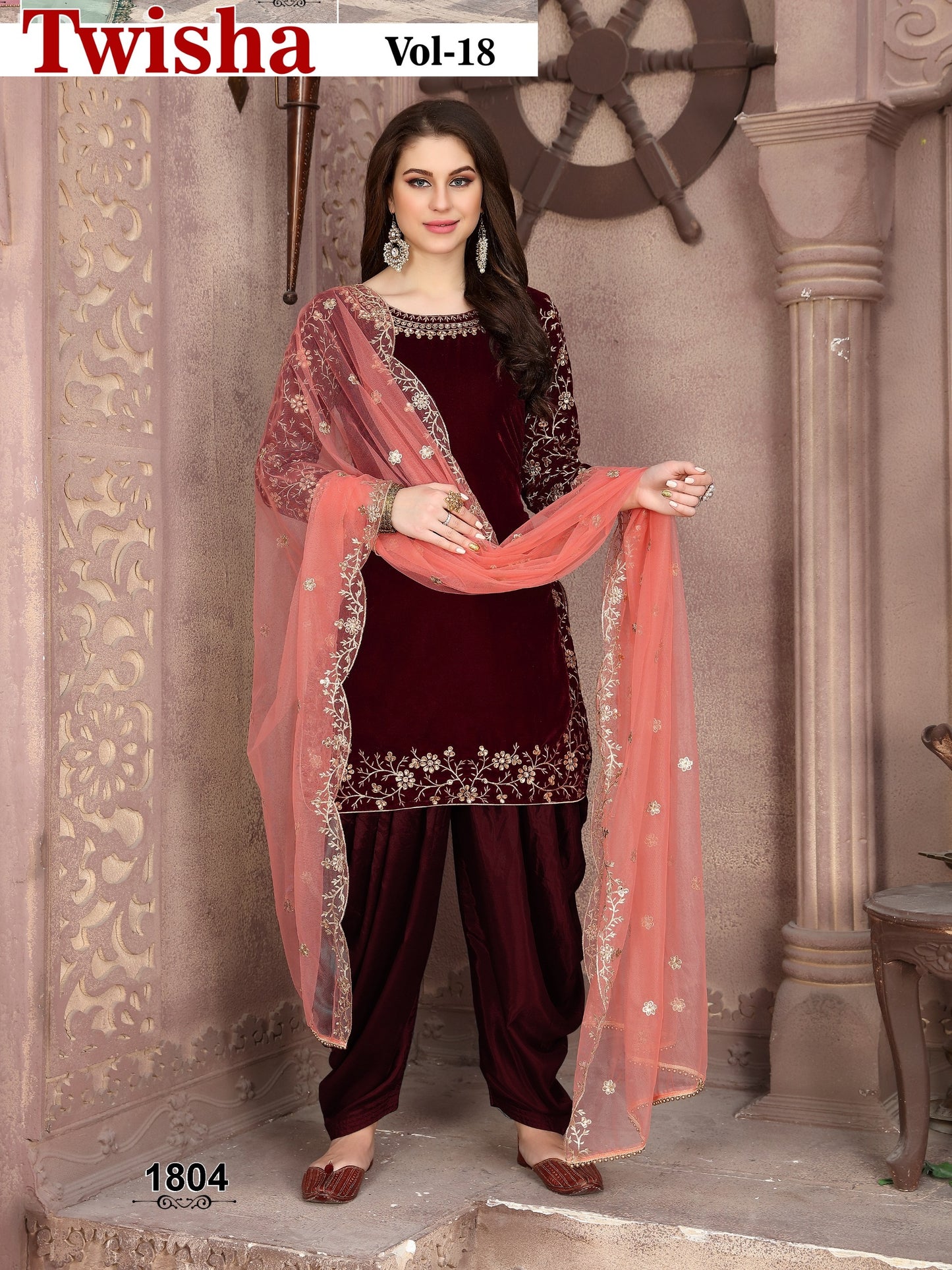 1804 Vol 18 Twisha Velvet Pakistani Salwar Suits