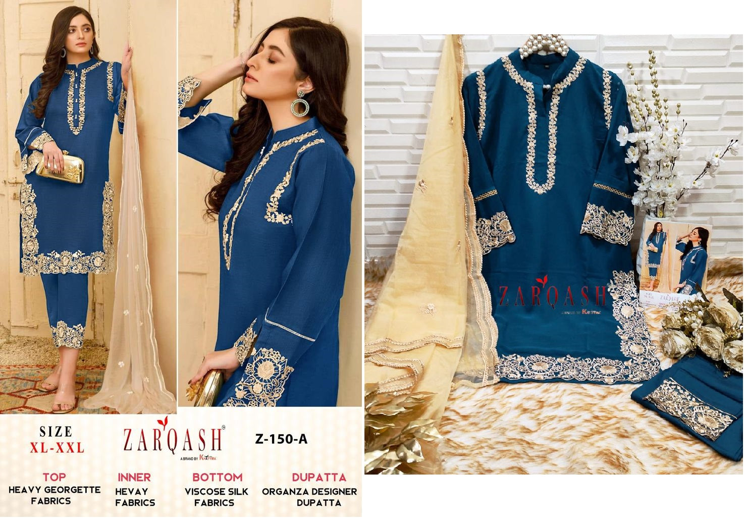 Z-150A Zarqash Pakistani Readymade Suits