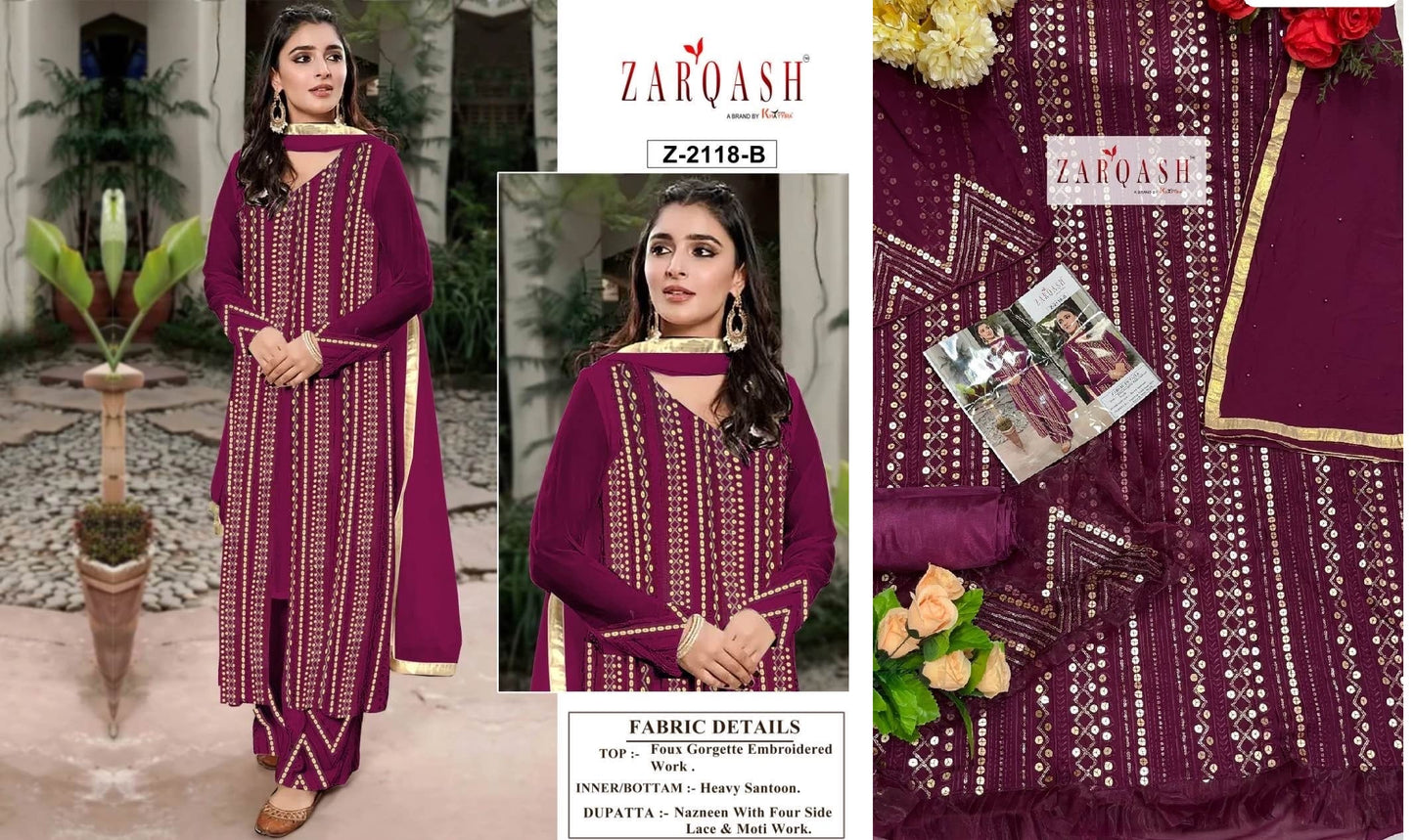 Z-2118B Zarqash Pakistani Salwar Suits