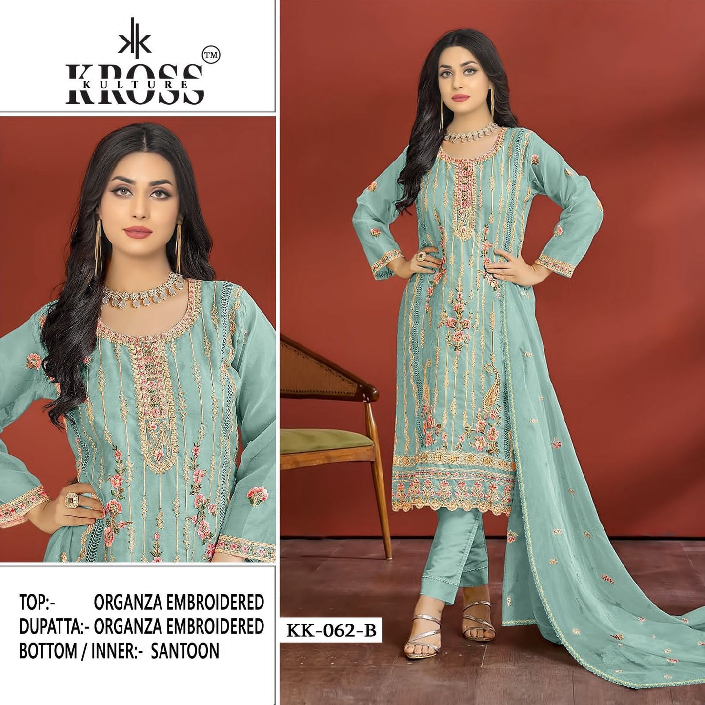Kk-62-B Kross Kulture Pakistani Salwar Suits