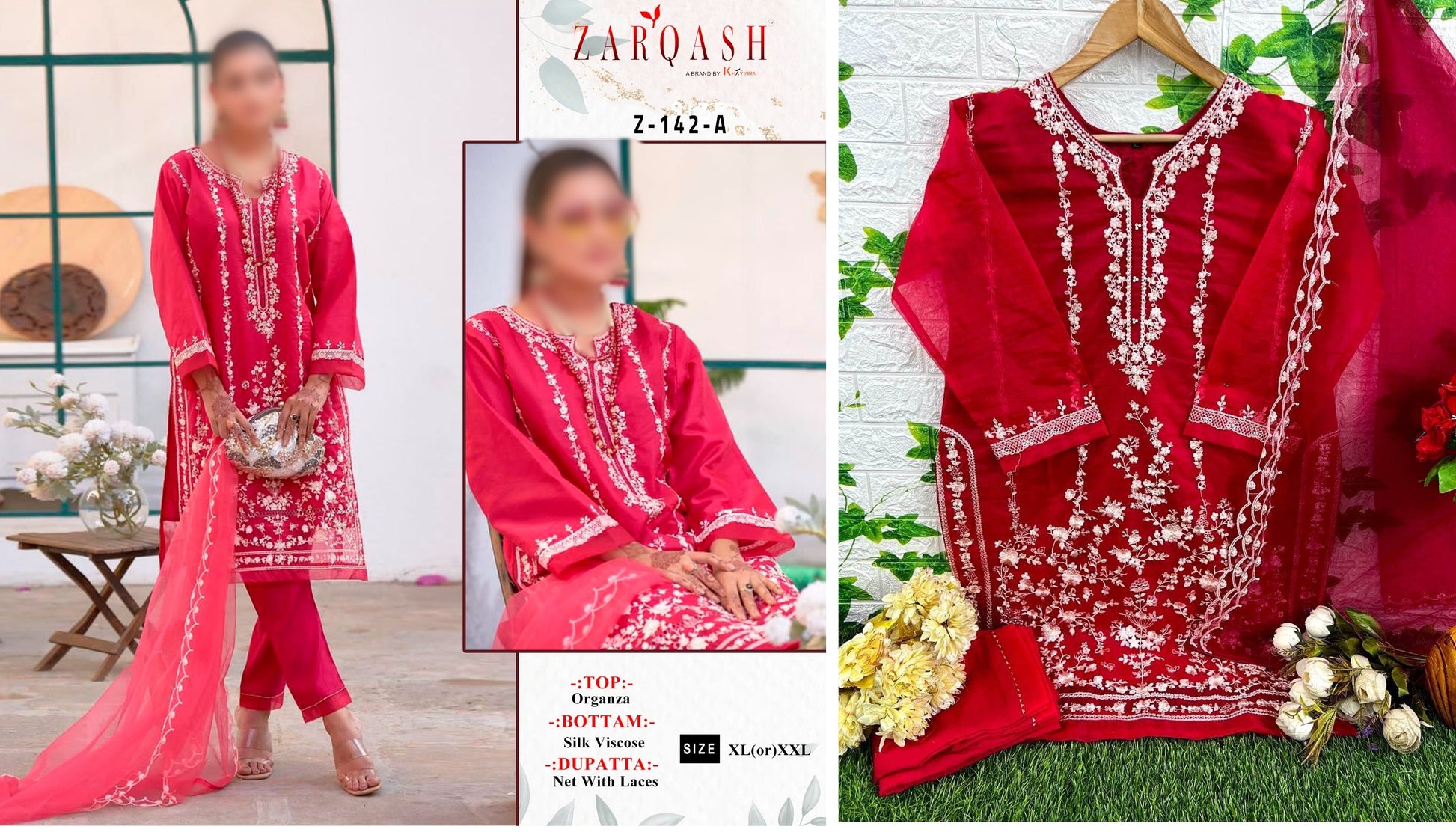 142A Zarqash Pakistani Readymade Suits