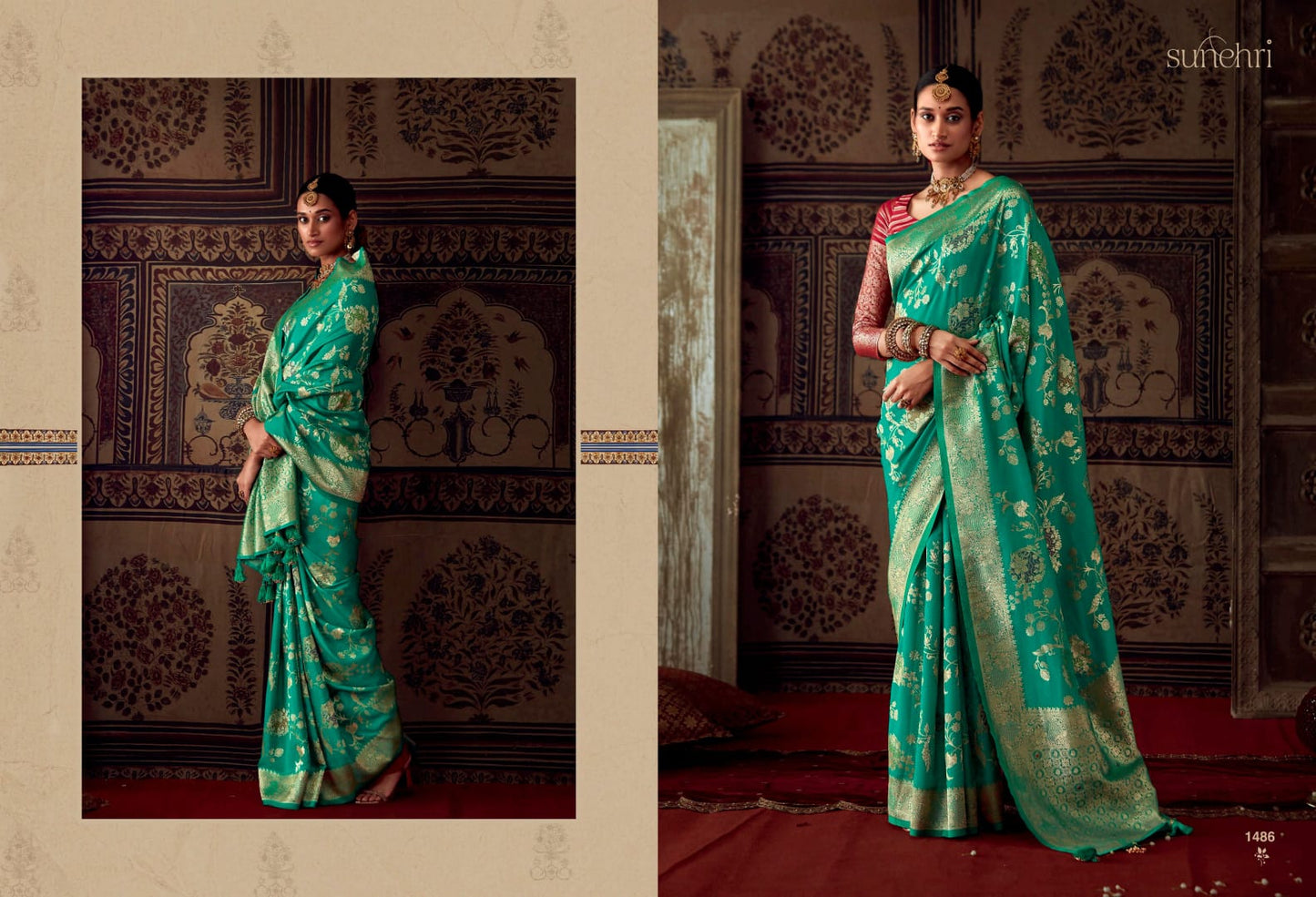 1486 Roopkala Sunehri Sarees