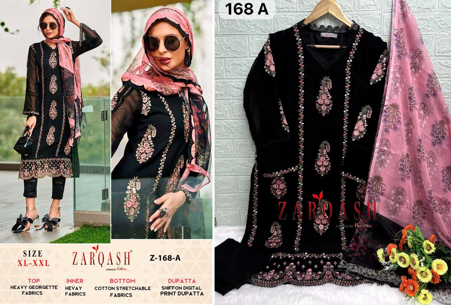 Z-168A Zarqash Pakistani Readymade Suits