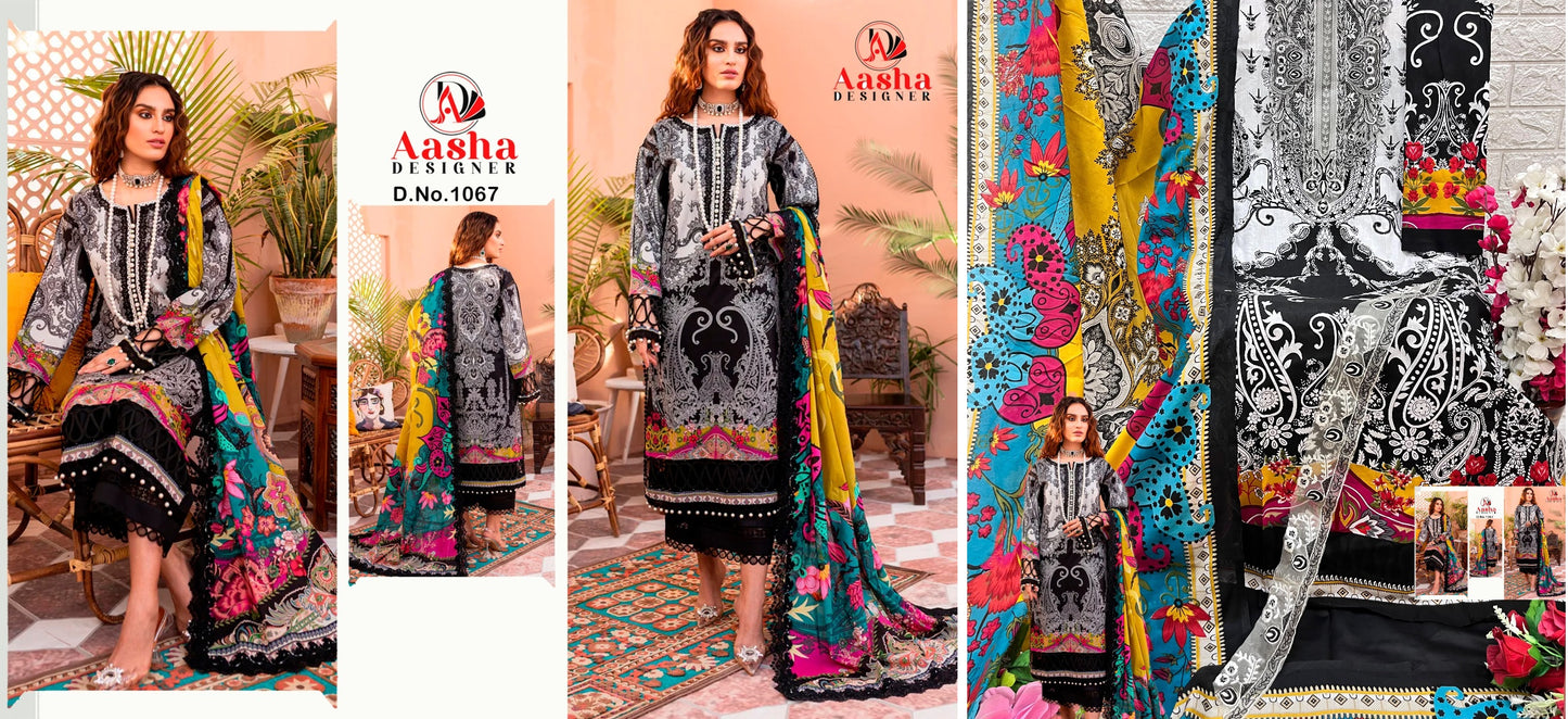 1067 Aasha Designer Pakistani Salwar Suits