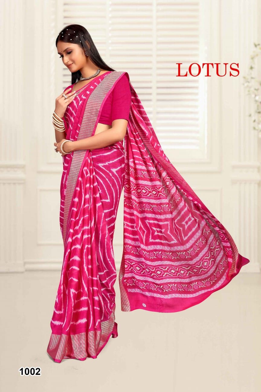 1002 Lotus Mahamani Creation Sarees