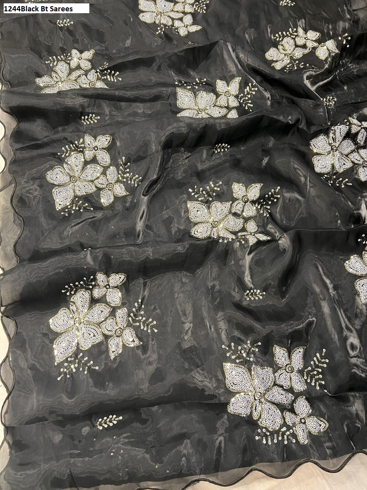 1244Black Bt Sarees