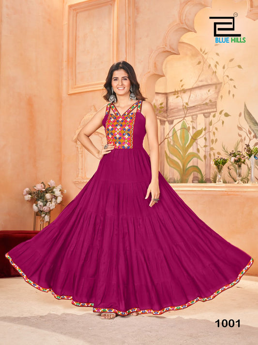 1001 Ghumati Bluehills One Piece Gown
