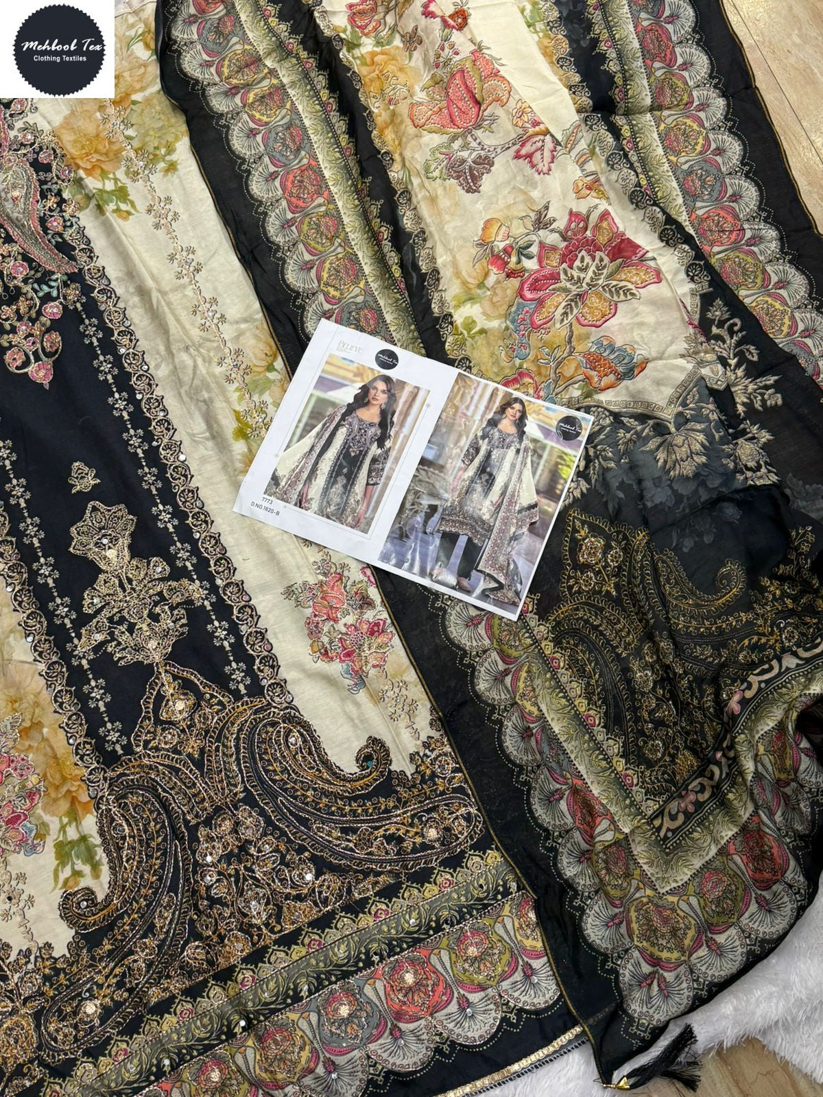 1820-A Mehboob Tex Pure Viscose Pakistani Salwar Suits