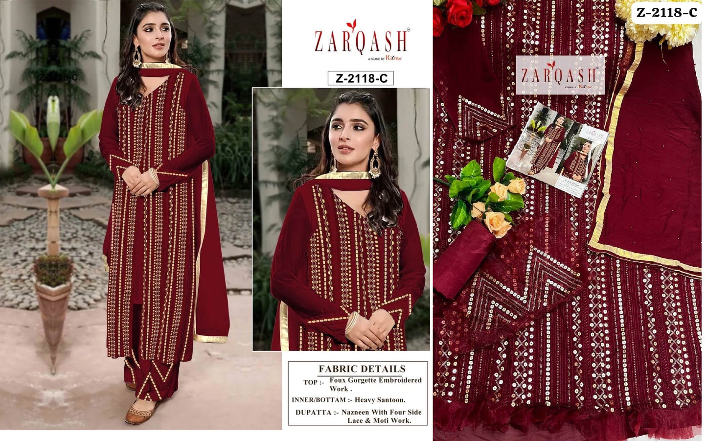 Z-2118C Zarqash Pakistani Salwar Suits