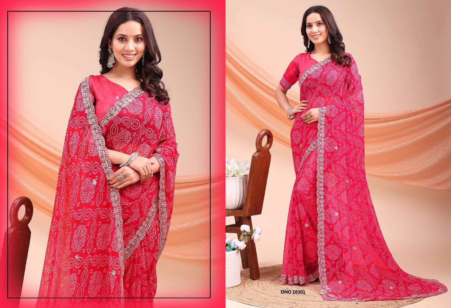 18301 Vedika Jalnidhi Bandhej Sarees