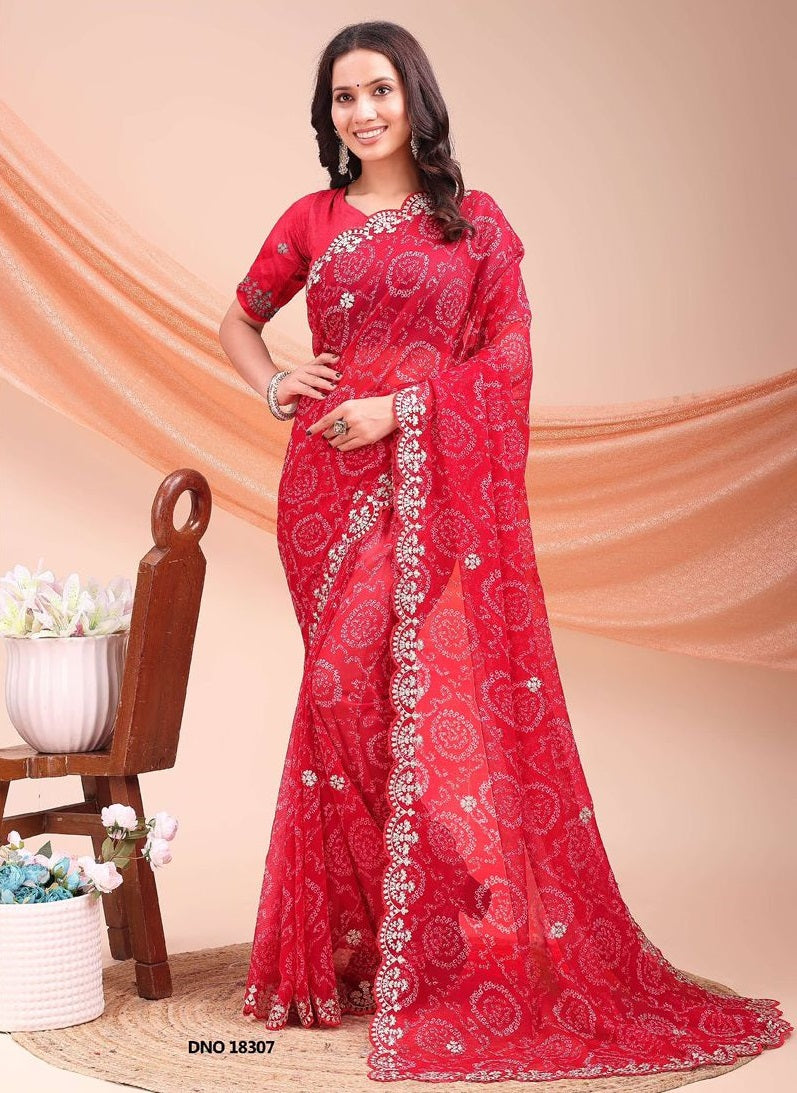 18307 Vedika Jalnidhi Bandhej Sarees