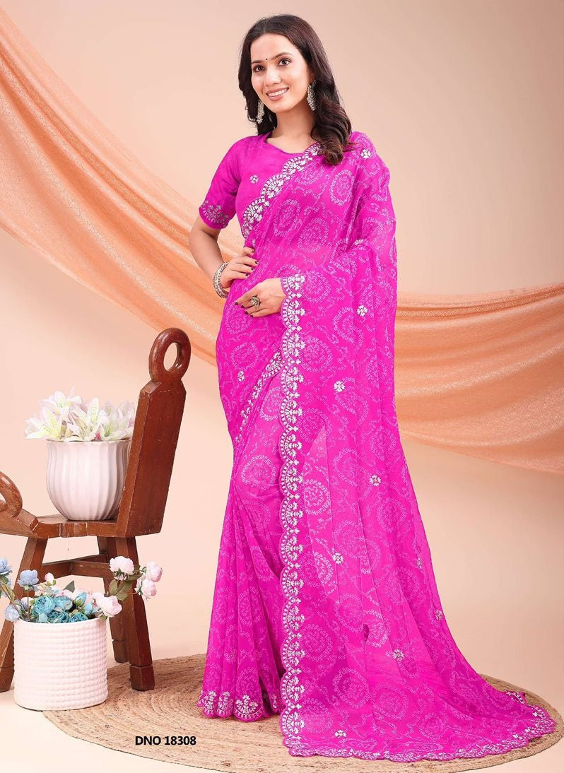 18308 Vedika Jalnidhi Bandhej Sarees