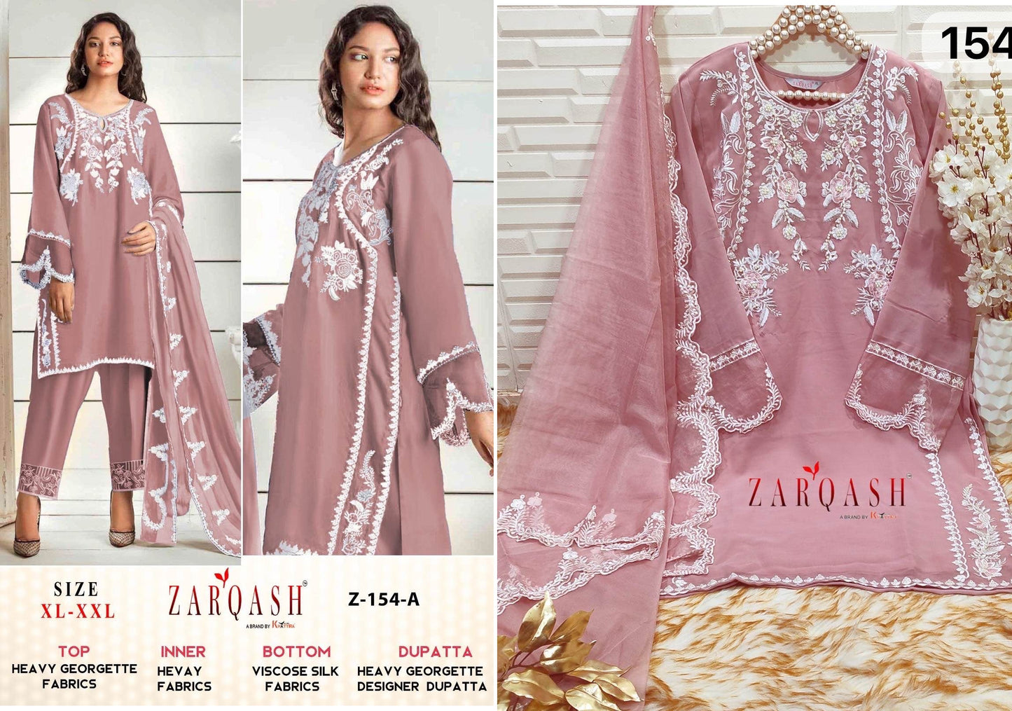 Z-154A Zarqash Pakistani Readymade Suits