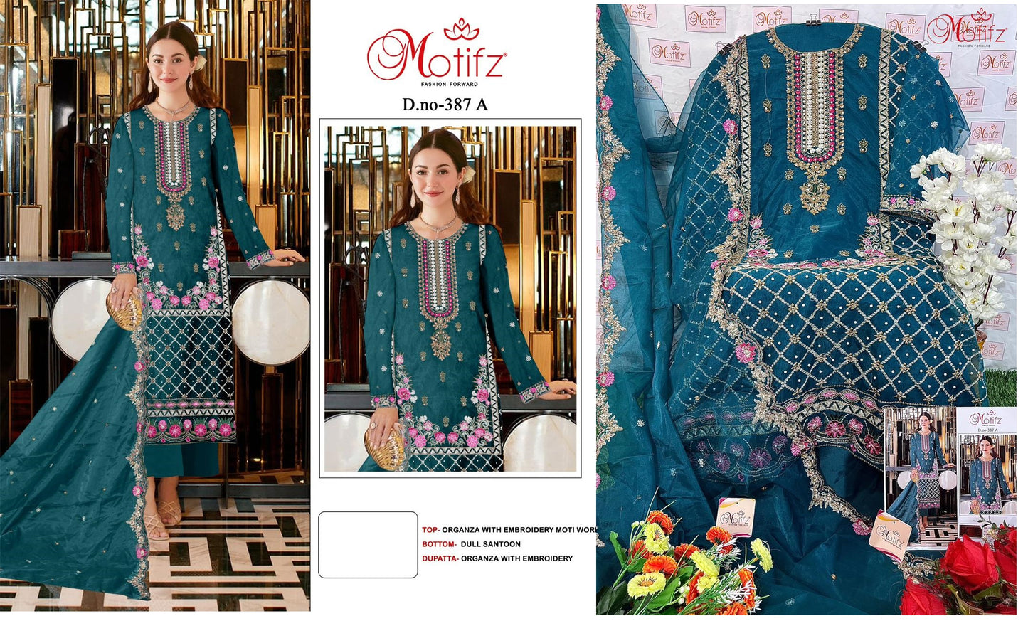 387-A Motifz Pakistani Salwar Suits