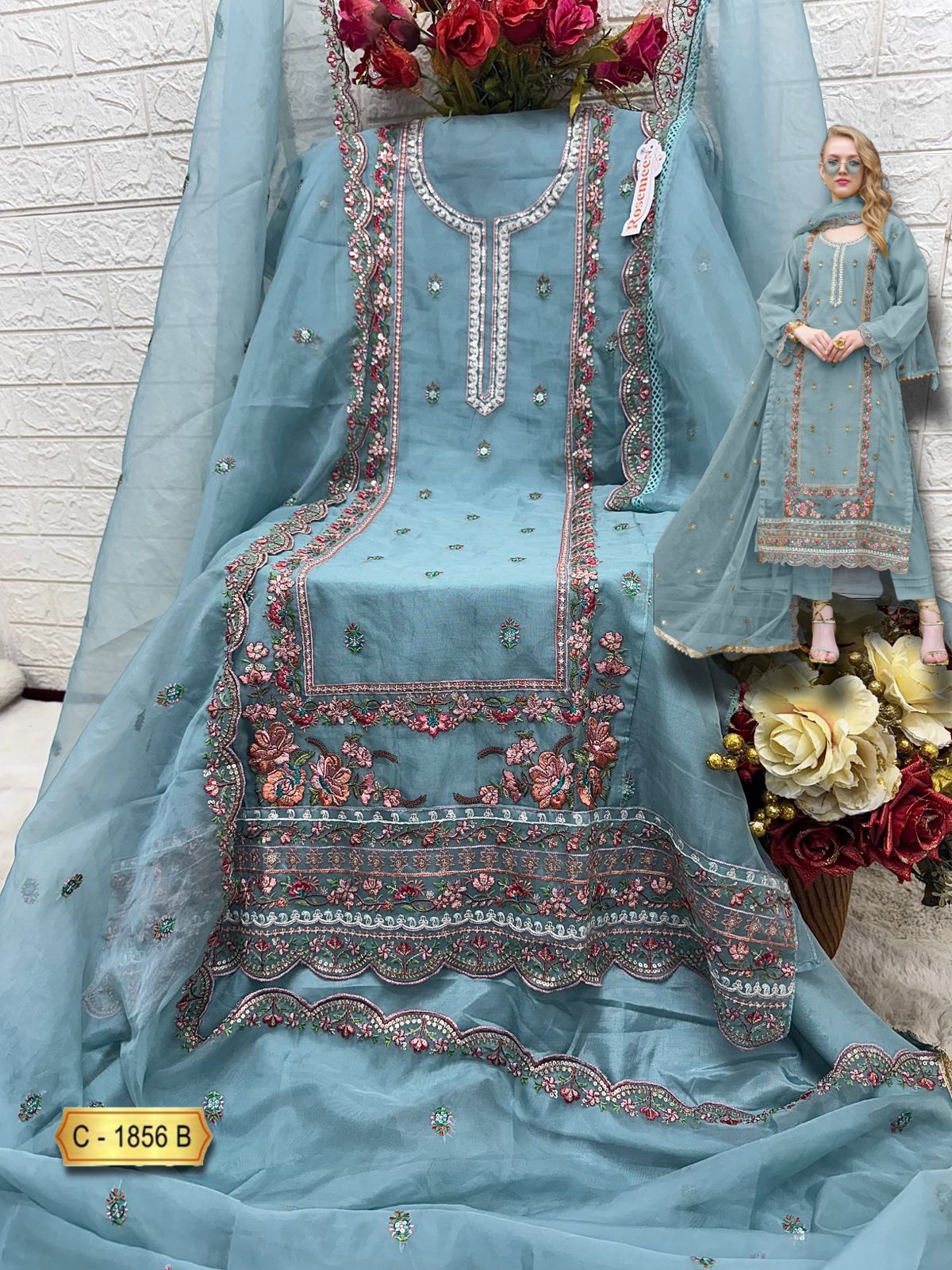 1856B Fepic Embroidered Pakistani Salwar Suits