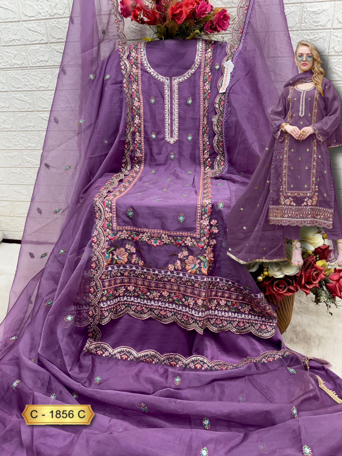1856C Fepic Embroidered Pakistani Salwar Suits