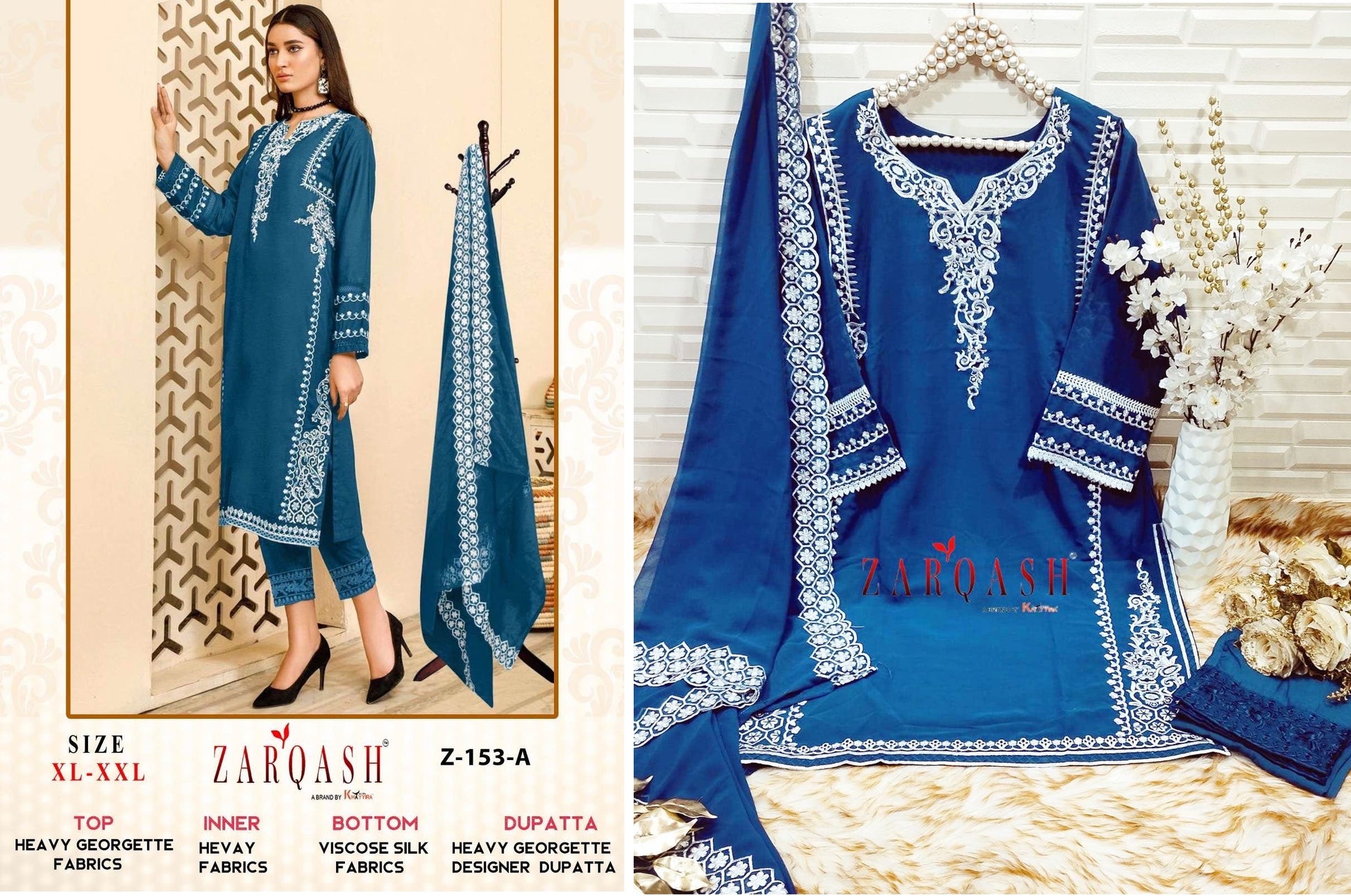 Z-153A Zarqash Pakistani Readymade Suits