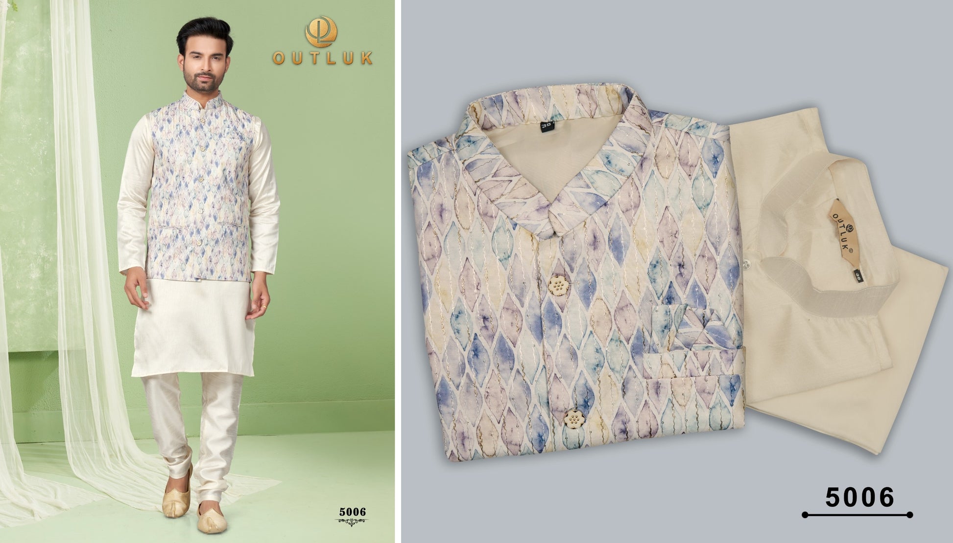5006 Wedding Collection Vol 5 Outluk Mens Kurta Pyjama