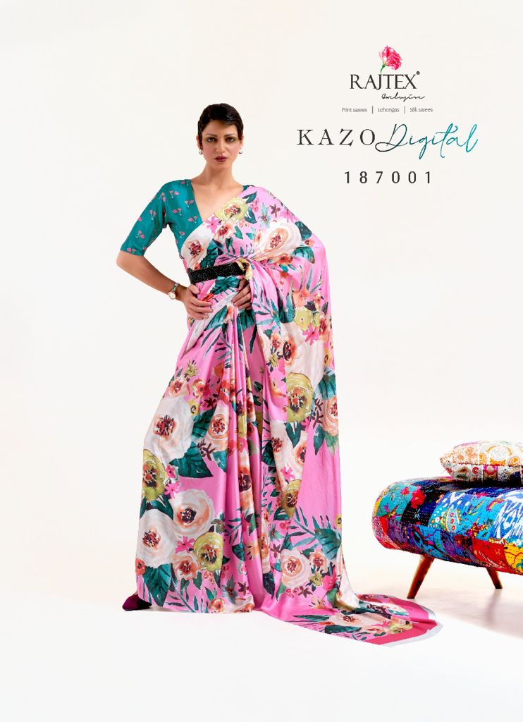 187001 Kazo Rajtex Digital Sarees