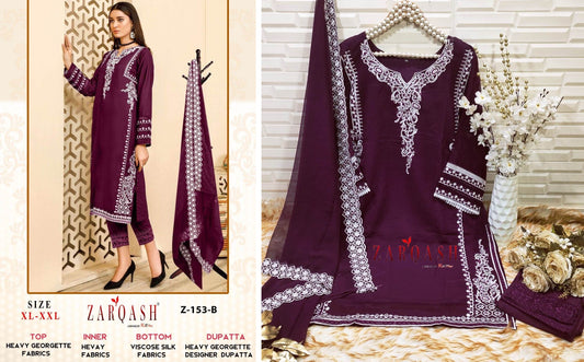 Z-153B Zarqash Pakistani Readymade Suits