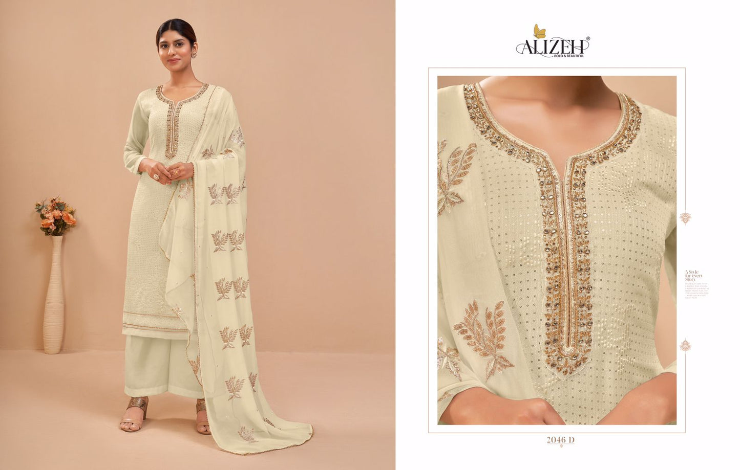 2046D Murad Vol 9 Alizeh Unstitched Suits