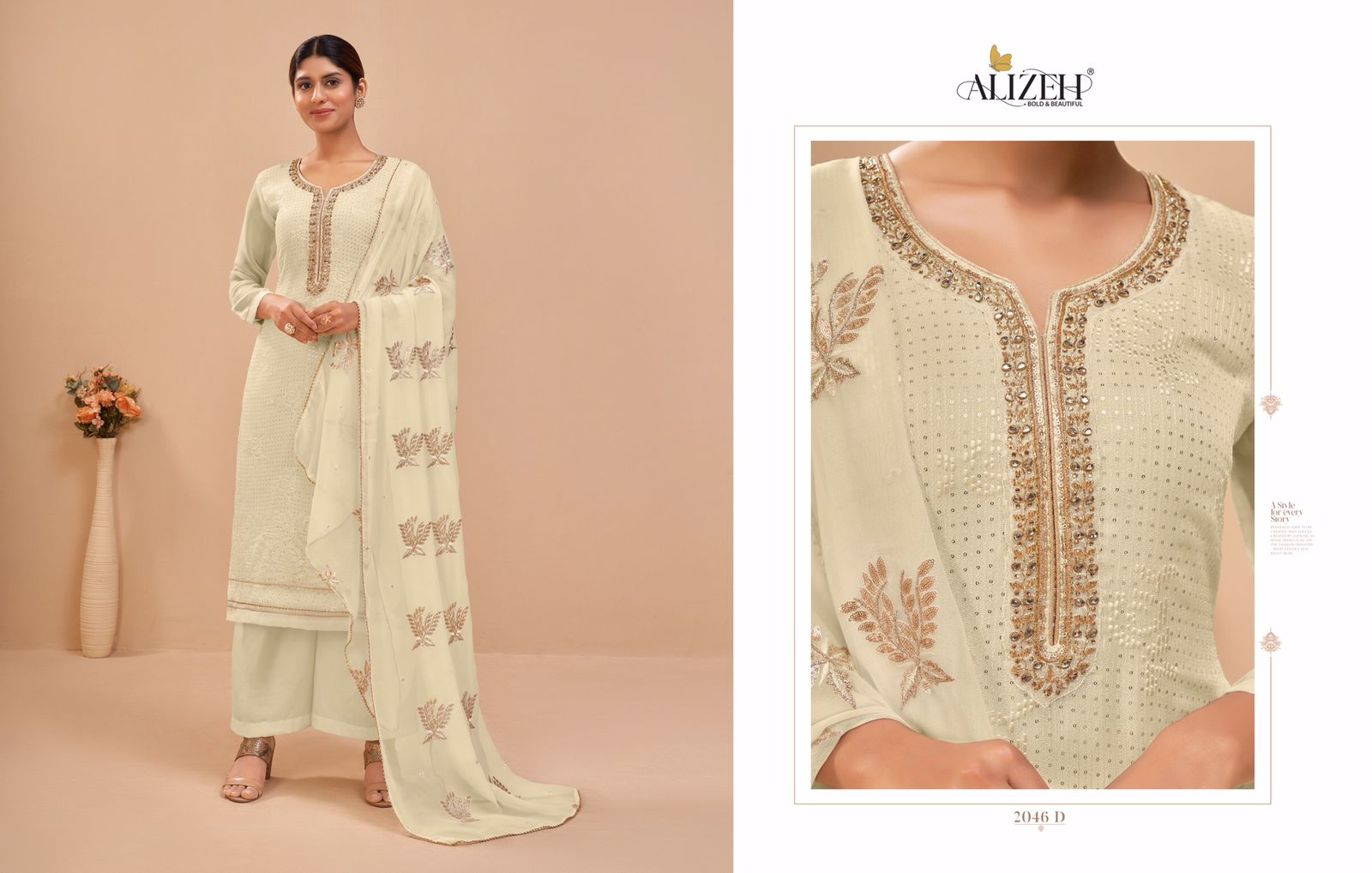 2046D Murad Vol 9 Alizeh Unstitched Suits