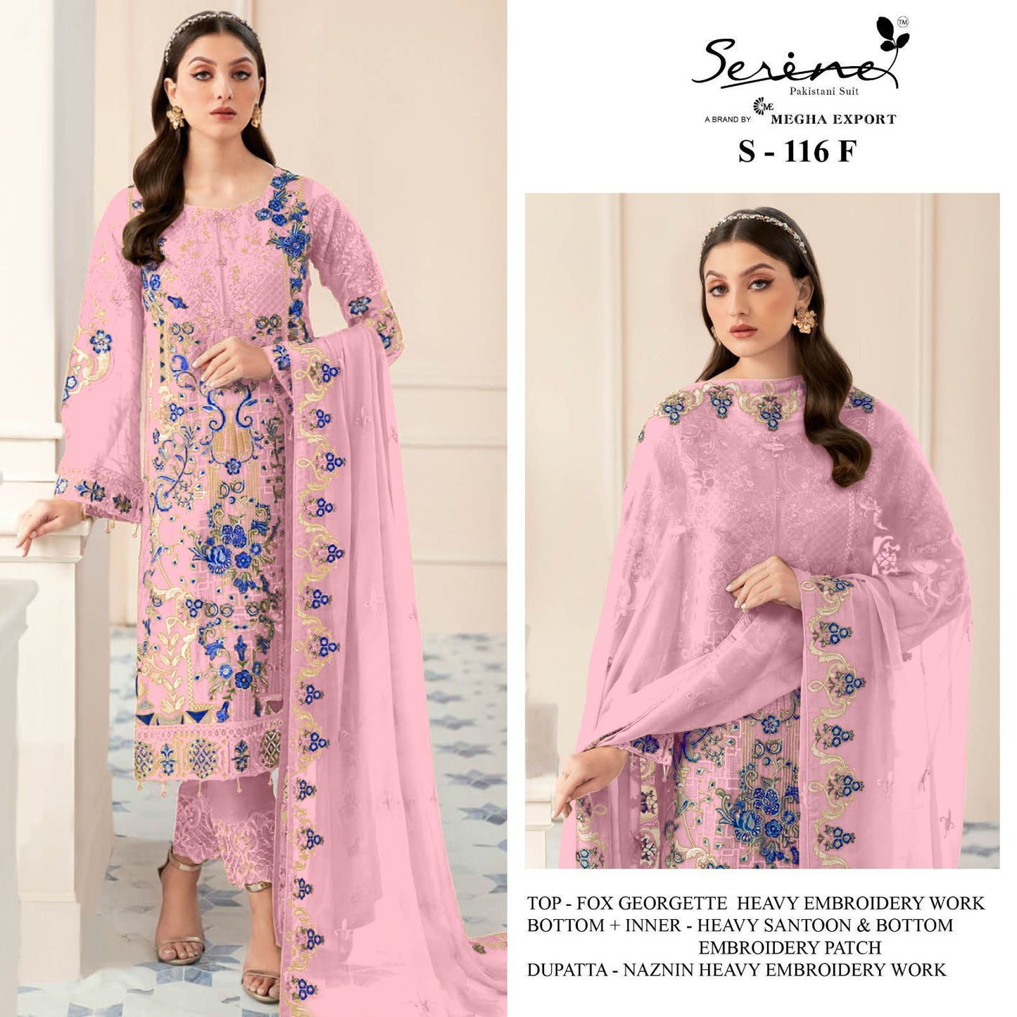 S-116-F Serine Pakistani Salwar Suits
