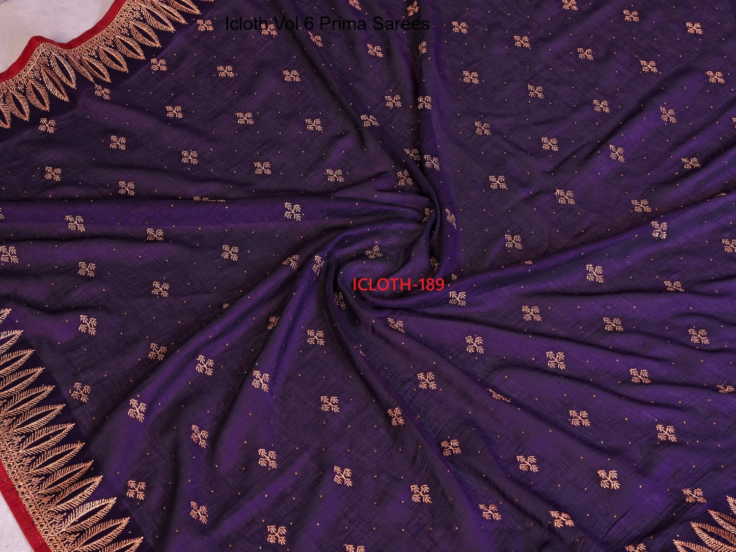 189 Icloth Vol 6 Prima Vichitra Silk Sarees