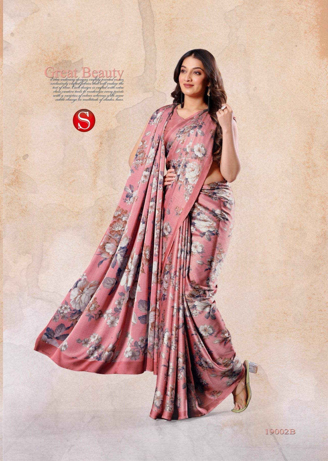 19002B Felicity Sushma Satin Sarees