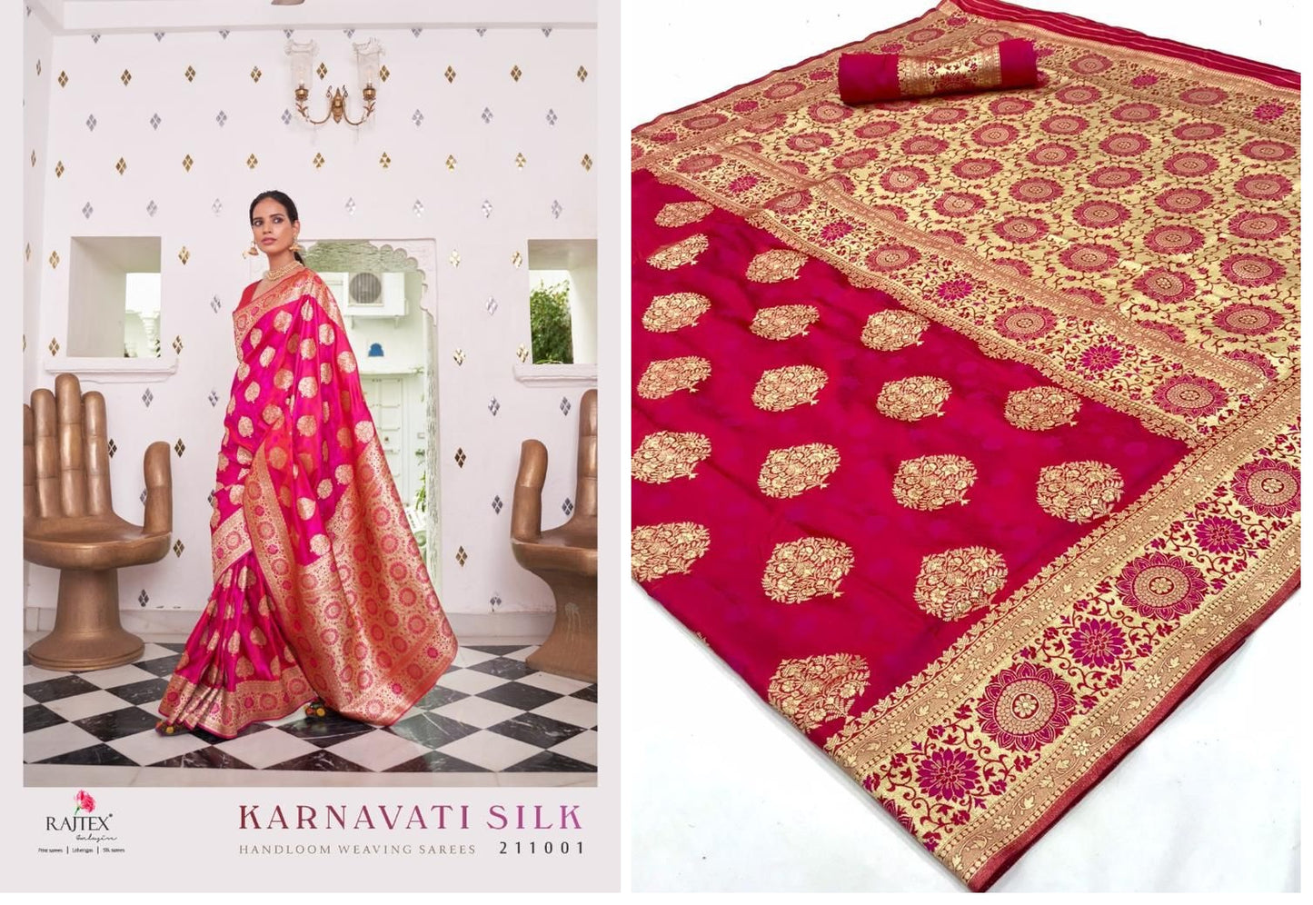 211001 Karnavati Silk Rajtex Sarees