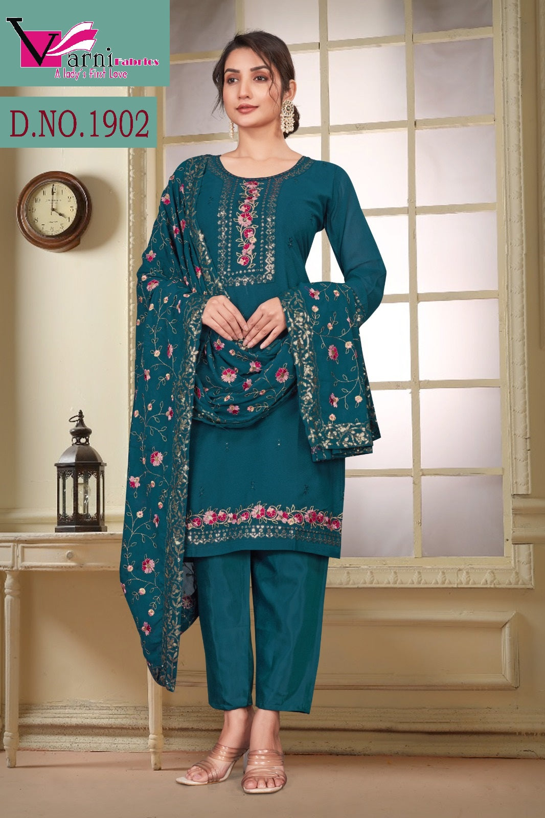 1902 Zeeya Gopi Varni Fabrics Star Readymade Suits