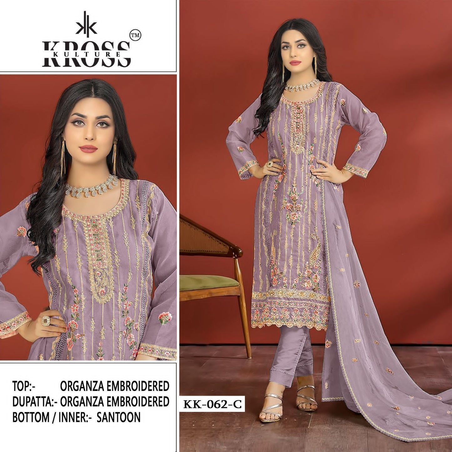 Kk-62-C Kross Kulture Pakistani Salwar Suits