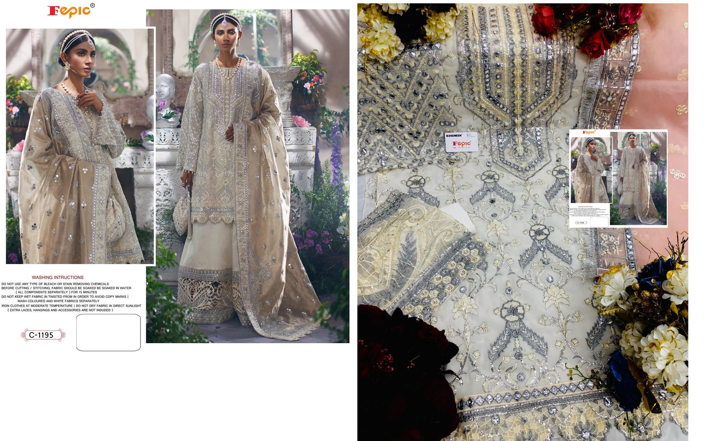 C-1195 Rosemeen Fepic Pakistani Salwar Suits