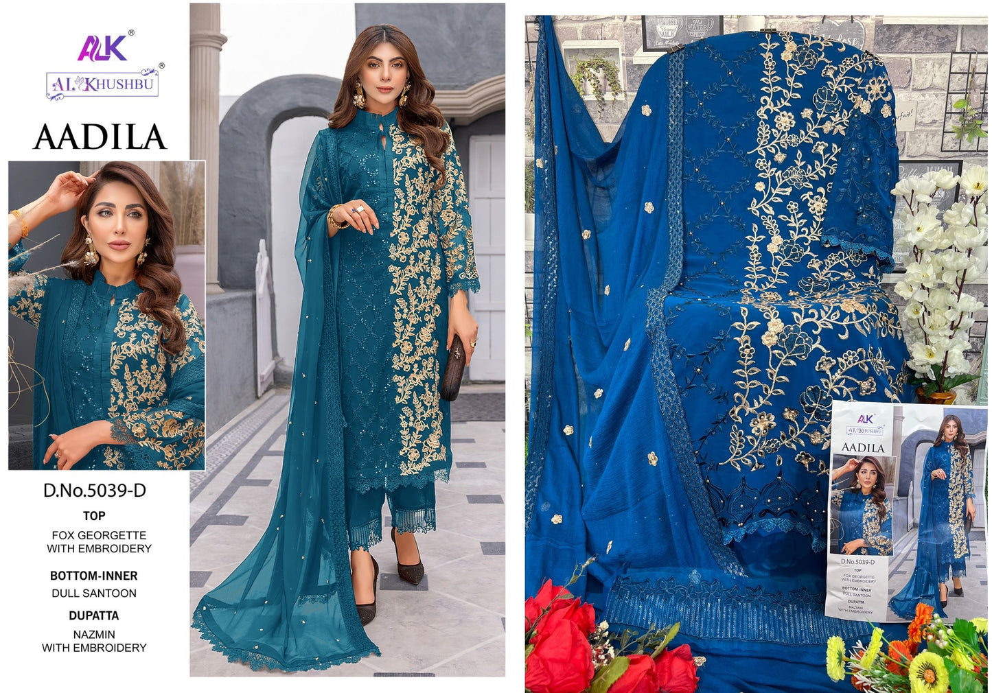 5039-D Aadila Vol 1 Alk Pakistani Salwar Suits