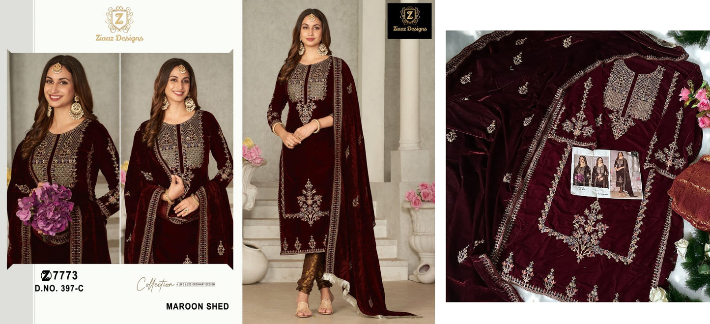 397C Ziaaz Designs Pakistani Salwar Suits