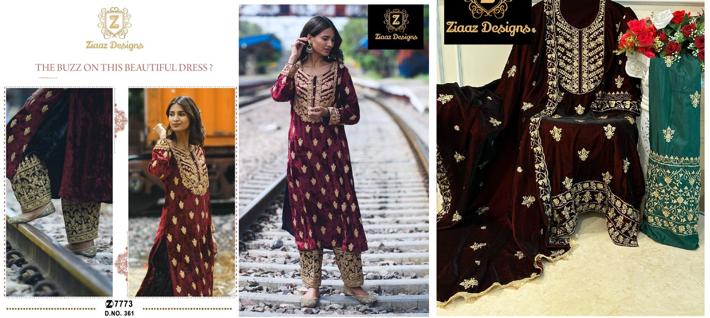 361 Ziaaz Designs Pakistani Salwar Suits