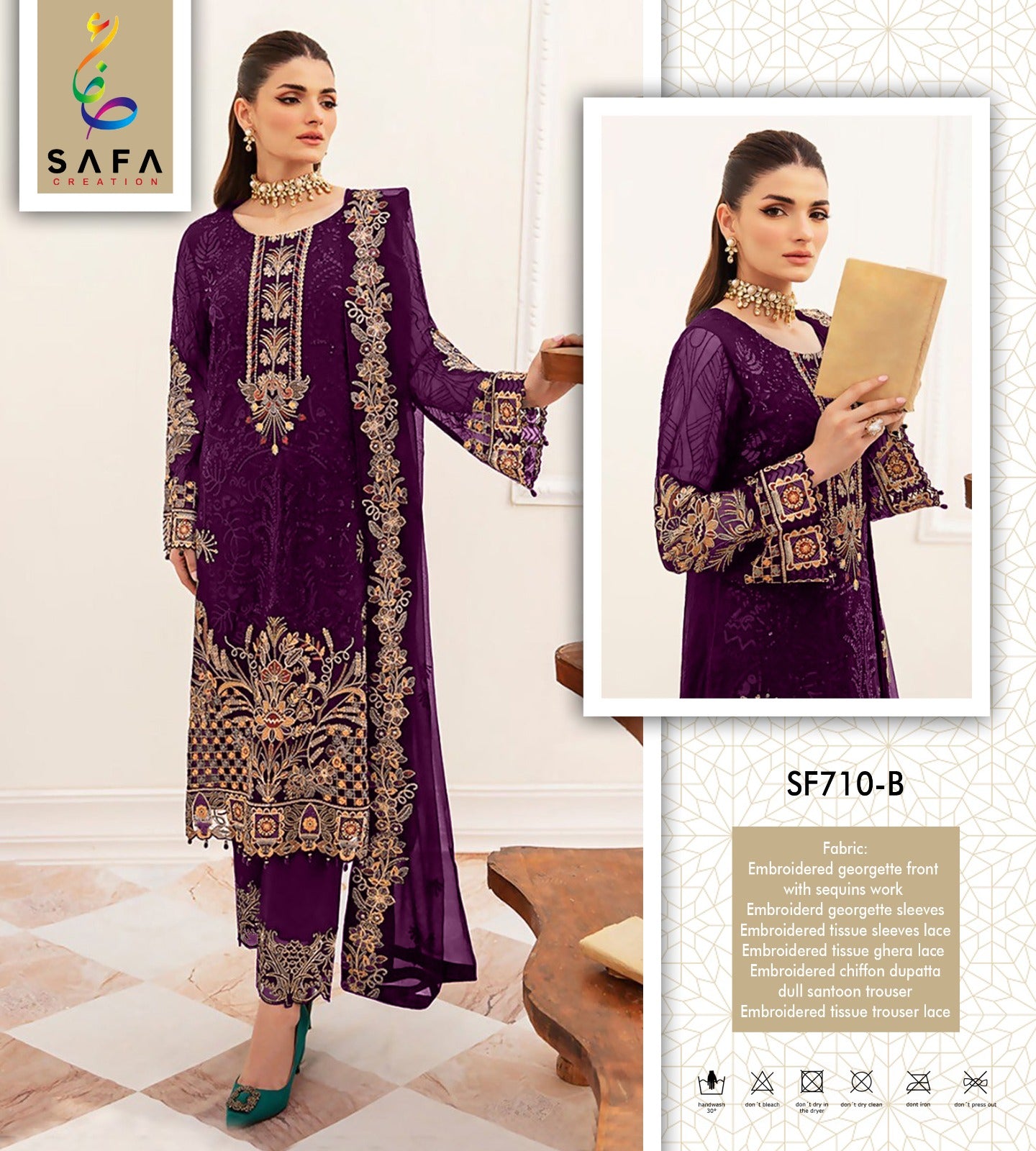 710B Safa Creation Pakistani Salwar Suits