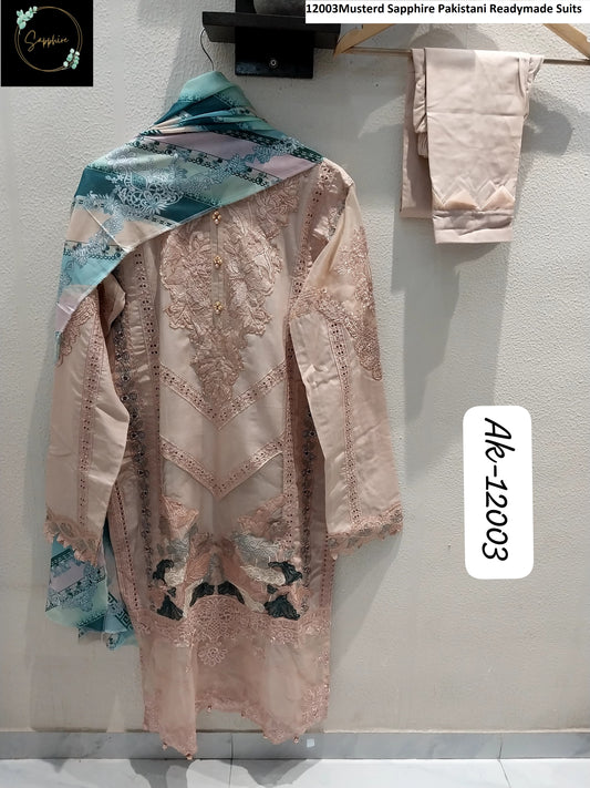 12003Musterd Sapphire Pakistani Readymade Suits