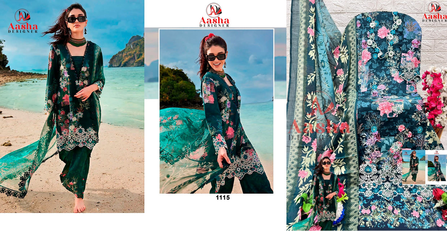 1115 Aasha Designer Pakistani Salwar Suits