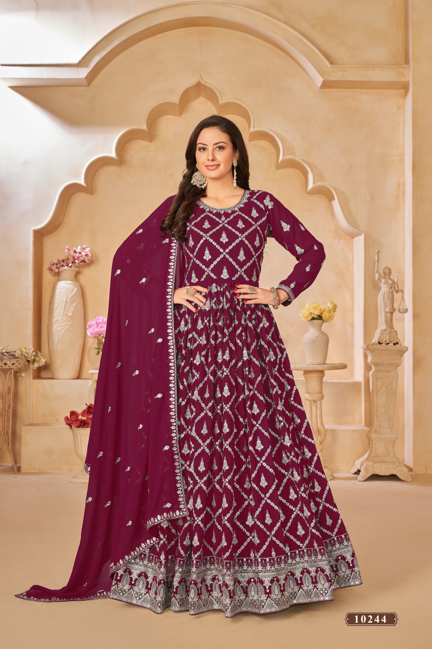 10244 Vol 24 Anjubaa Unstitched Suits